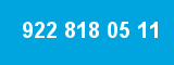 922 818 05 11 922 818 05 11